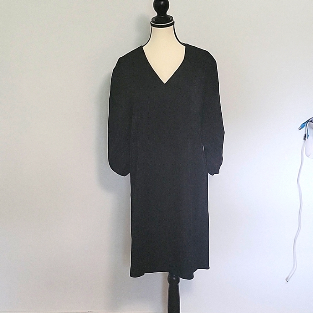 Black V Neck Dress